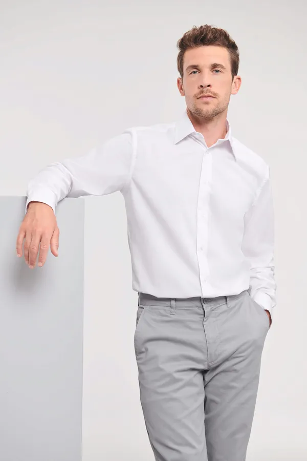 Men s long sleeve tailored Oxford shirt