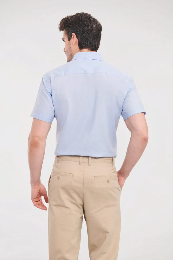 Tailliertes Oxford Hemd - Kurzarm Oxford Blue