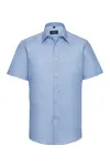Tailliertes Oxford Hemd -⁠ Kurzarm Oxford Blue