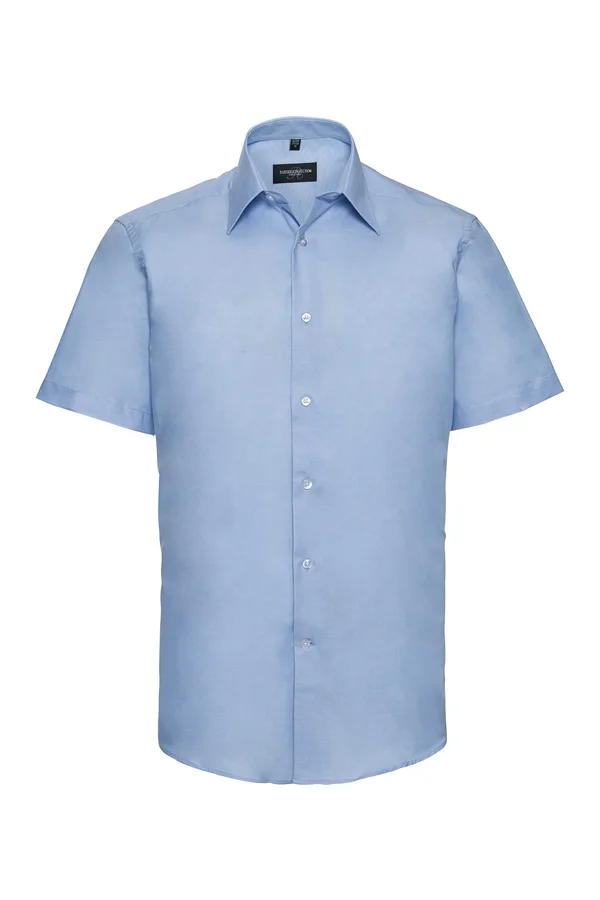 Tailliertes Oxford Hemd - Kurzarm Oxford Blue