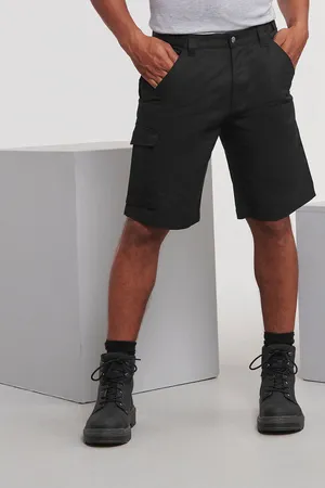 Polycotton Twill Shorts Black