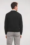 V-neck Knitted Pullover Black