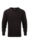 V-neck Knitted Pullover Black