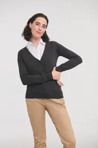 Ladies' V-neck Knitted Cardigan