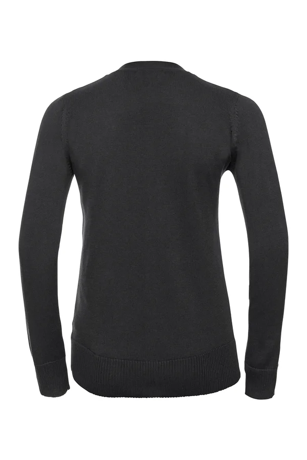 Ladies' V-neck Knitted Cardigan Black