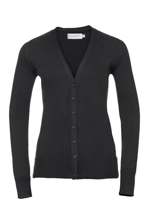 Ladies' V-neck Knitted Cardigan Black