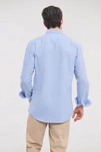 Long-sleeved washed Oxford Shirt