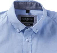 Long-sleeved washed Oxford Shirt