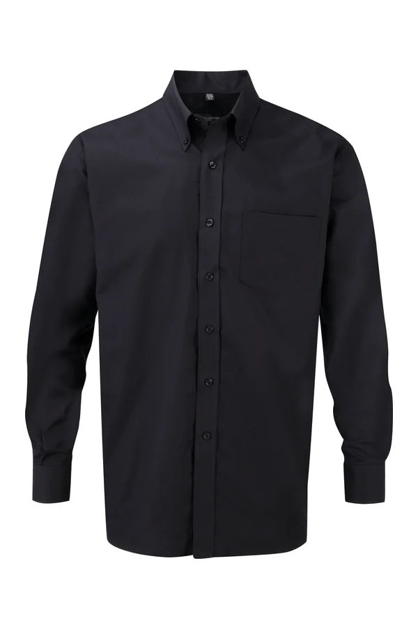 Men's Long Sleeve Easy Care Oxford Shirt Black