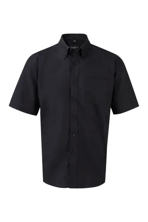 Men's Short Sleeve Easy Care Oxford Shirt Black