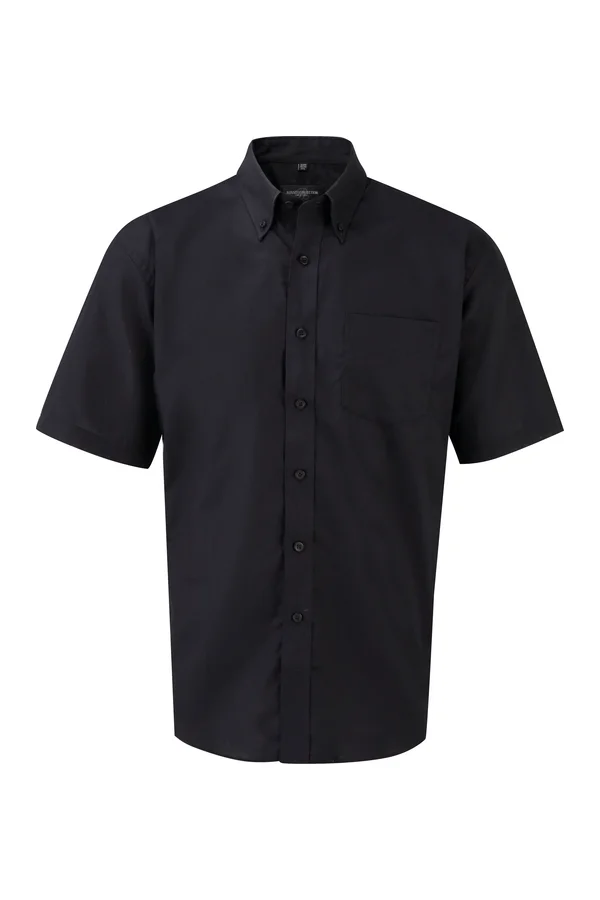 Men's Short Sleeve Easy Care Oxford Shirt Black