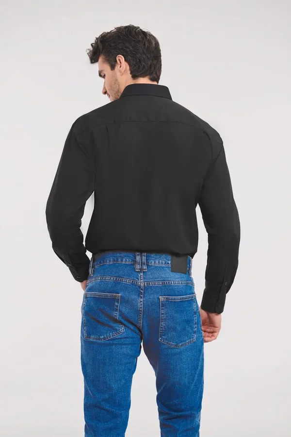 Men's Long-Sleeved Polycotton Poplin Shirt