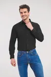 Men's Ls Polycotton Popelinehemd Black