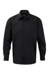 Men's Ls Polycotton Popelinehemd Black