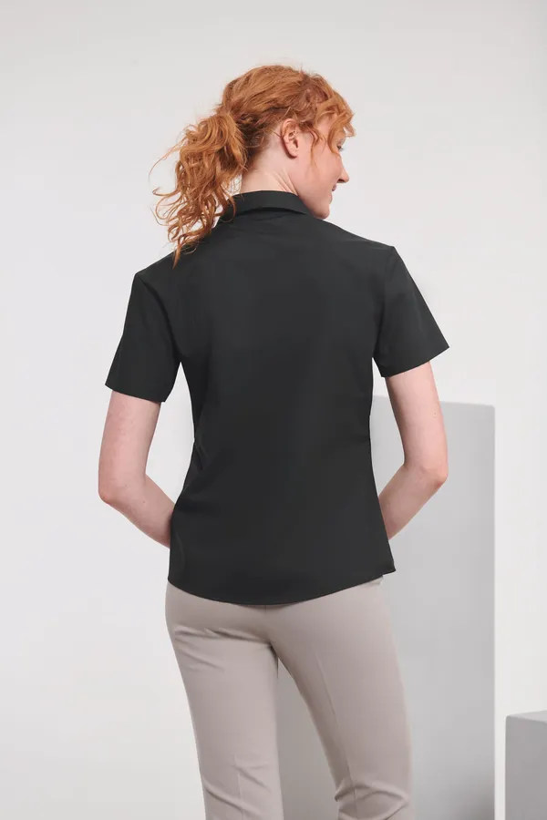 Ladies' Short-Sleeved Polycotton Poplin Shirt