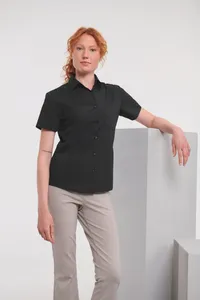 Ladies' Short-Sleeved Polycotton Poplin Shirt