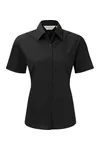 Ladies' Ss Polycotton Popelinehemd Black