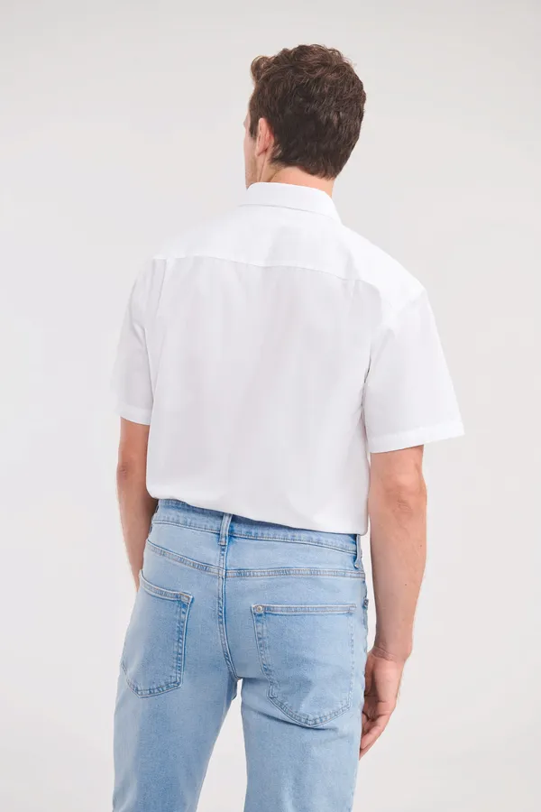 Men's Short-Sleeved Polycotton Poplin Shirt