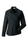 Ladies' Ls Pure Cotton Easy Care Poplin Shirt Black