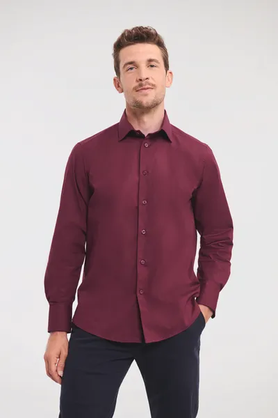 Men's Long Sleeve Easy Care Fitted Shirt