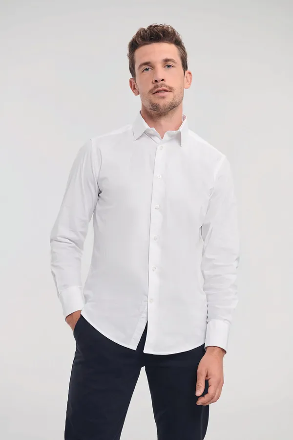 Men's Long-Sleeved Fitted Shirt