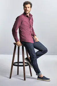 Men´s Long Sleeve Fitted Stretch Shirt