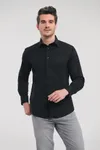 Men's Long Sleeve Easy Care Fitted Shirt Black