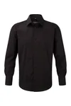 Men's Long Sleeve Easy Care Fitted Shirt Black