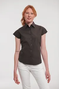 Ladies´ Short Sleeve Fitted Stretch Shirt