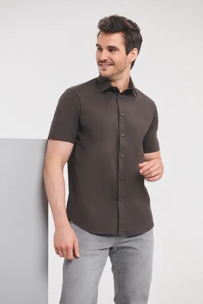 Men's Short Sleeve Easy Care Fitted Shirt