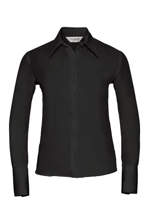 Ladies' Long Sleeve Ultimate Non-Iron Shirt Black