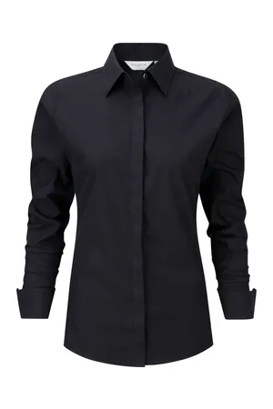 Ladies' Long Sleeve Ultimate Stretch Black