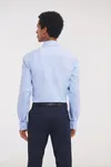 Men's Long Sleeve Herringbone Shirt Light Blue