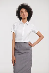 Ladies´ Short Sleeve Tailored Herringbone Shirt