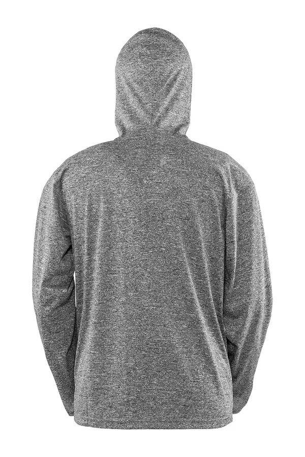 Womens hooded tee-jacket Marl Grey