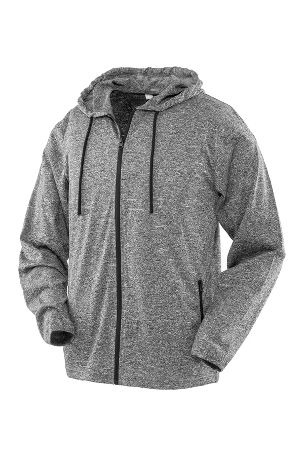 Mens hooded tee-jacket Grey / Black