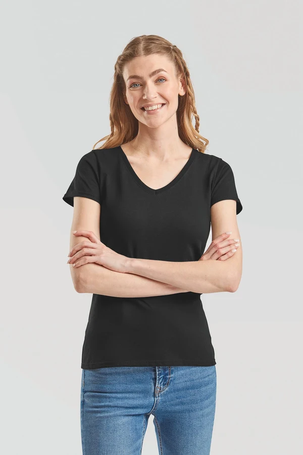 Lady-fit Valueweight V-Neck T (61-398-0)