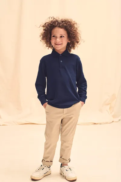 65/35 Kids' long-sleeved polo shirt