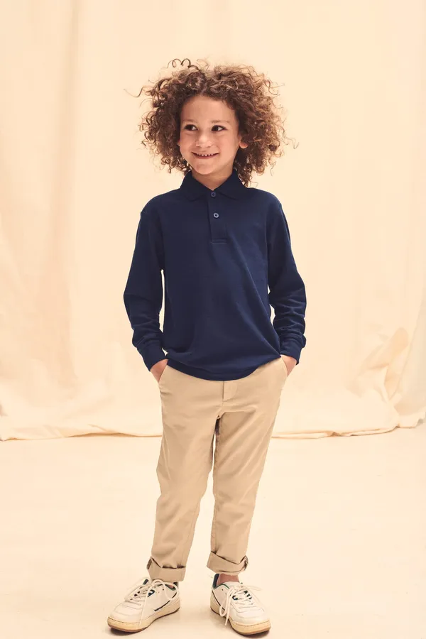 65/35 Kids' long-sleeved polo shirt