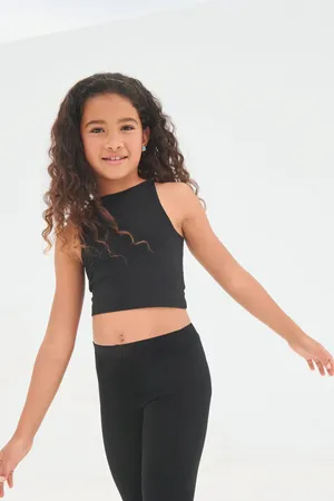 Kurzes Kinder-Top Black