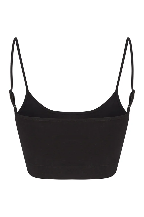 Kurzes, umweltfreundliches Damen-Top Black