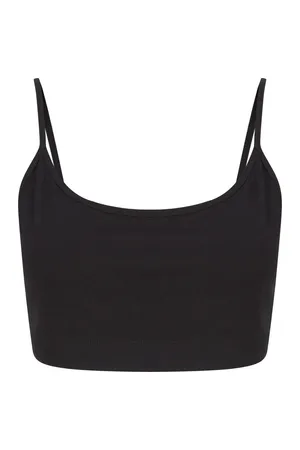 Kurzes, umweltfreundliches Damen-Top Black