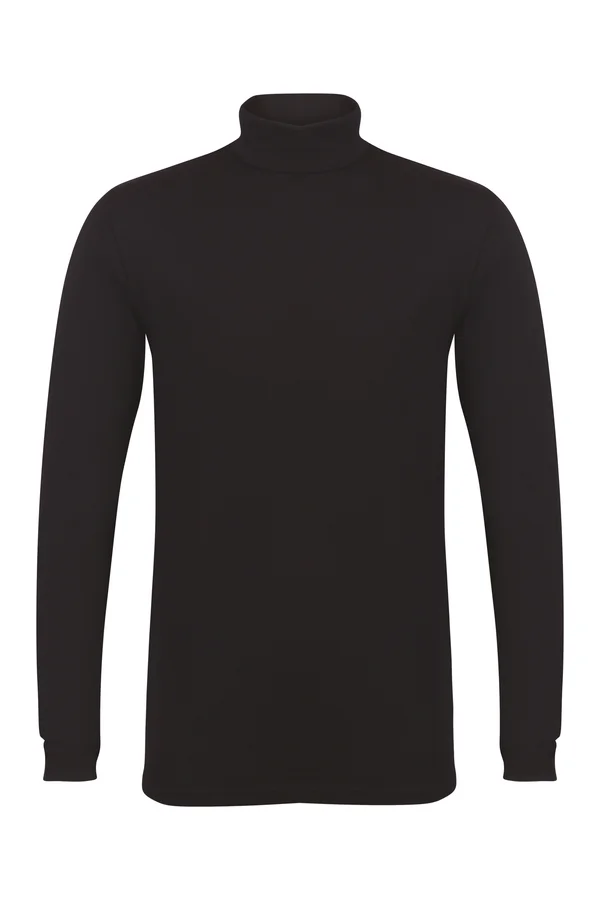 Men's Feel Good Stretch Roll Neck Top Black