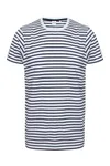 Unisex Striped T-shirt White / Oxford Navy