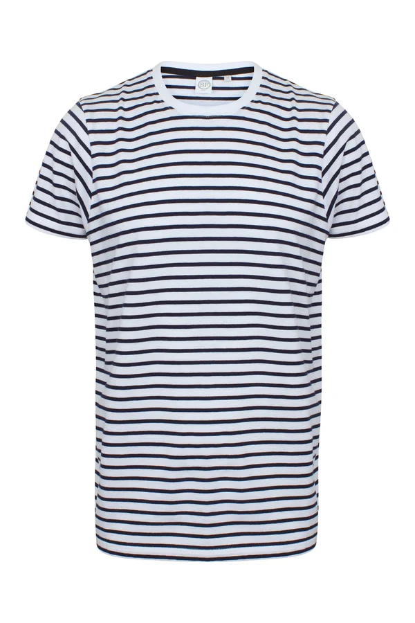 Unisex Striped T-shirt White / Oxford Navy