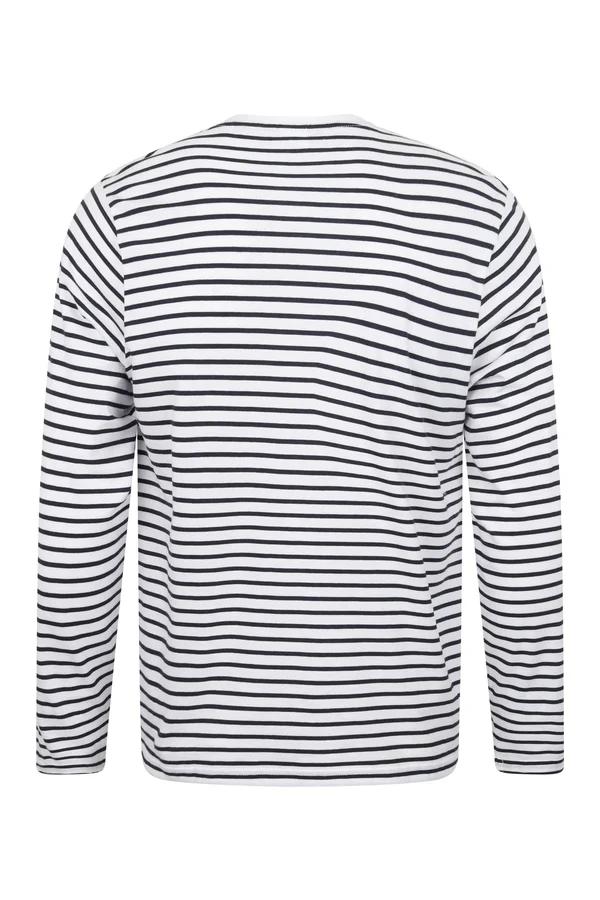 Langärmeliges gestreiftes t-shirt White / Oxford Navy