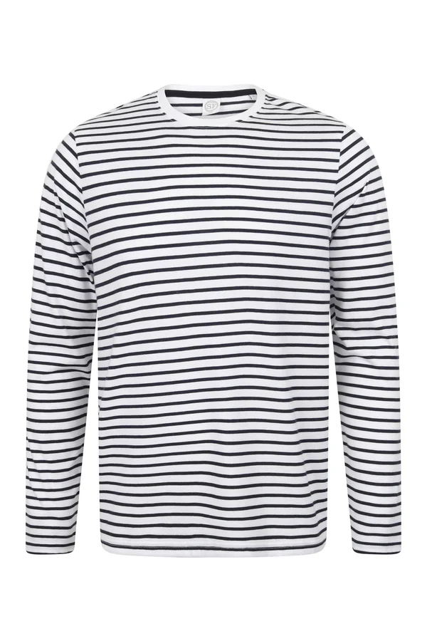 Langärmeliges gestreiftes t-shirt White / Oxford Navy