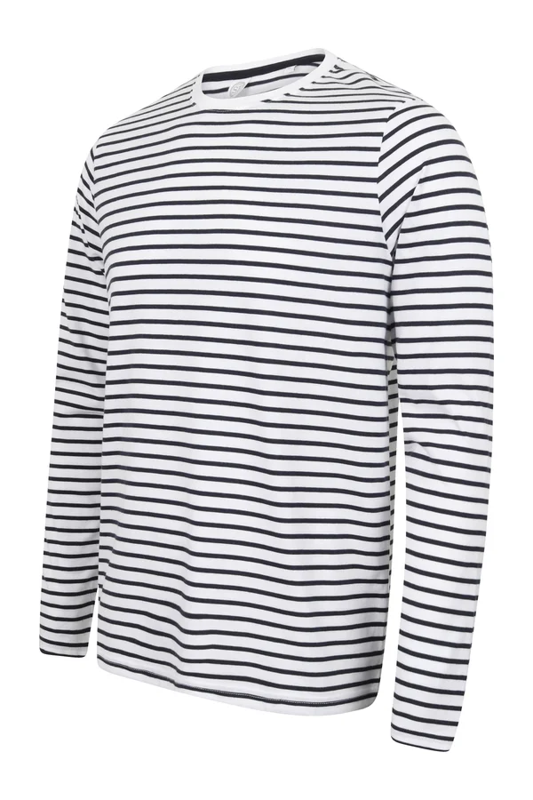 Langärmeliges gestreiftes t-shirt White / Oxford Navy