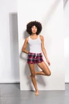 Women's Tartan Frill Lounge Shorts