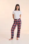 Women's tartan lounge trousers Red / Navy Check